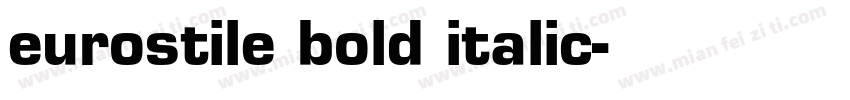 eurostile bold italic字体转换